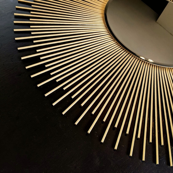 35" Gold Sunburst Mirror Decorative Wall Mirror Home Decor - Picture 6 of 8